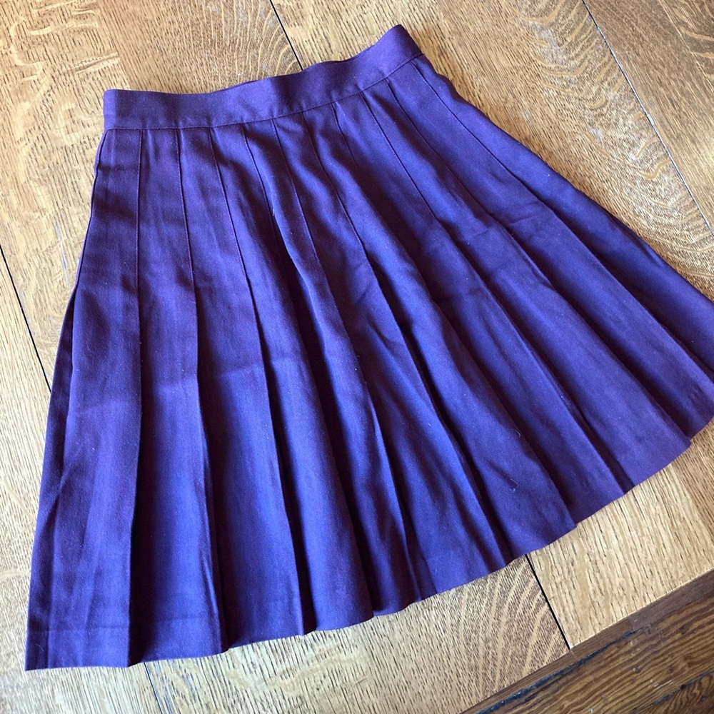 Mixed blues vintage pleated skirt